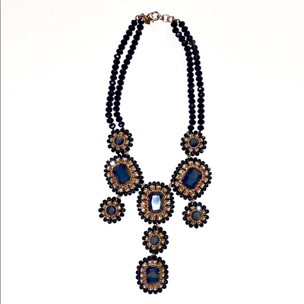 Banana Republic gold  statement crystal necklace